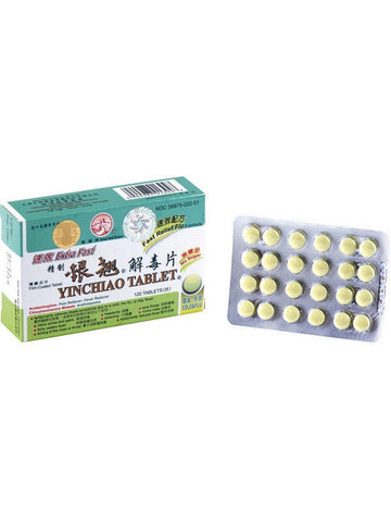 Solstice, Great Wall, Extra-Fast Yinchiao Tablet, Fever Reducer Antihistamine (Film-coated), 120 tablets