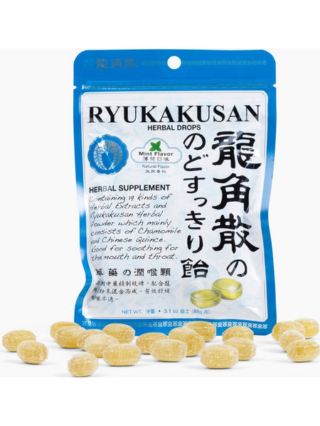 Solstice, Ryukakusan, Herbal Drop, Bag Type, Mint, 3.1 oz
