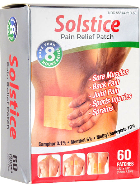 Solstice, Pain Relief Patch, 60 Patches (2.83 x 1.81 Inches Each) per box