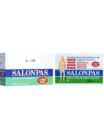 Solstice, Salonpas, External Pain Relieving Patch, Large Size, 4 sheets (5.12 in x 3.31 Inches each) per box