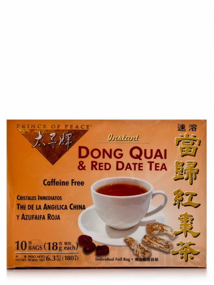 Dong Quai & Red Date Instant Tea, 10 teabags, Prince of Peace