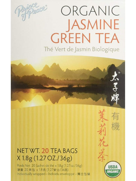 Prince Of Peace, Organic Jasmine and Green Tea, 20 bag
