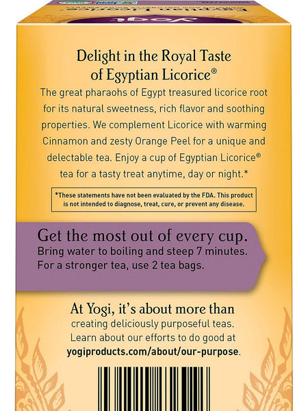 Yogi, Egyptian Licorice, 16 Tea Bags