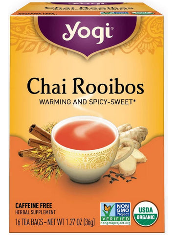 ** 12 PACK ** Yogi, Chai Rooibos, 16 Tea Bags