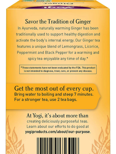 Yogi, Ginger, 16 Tea Bags