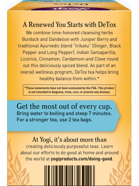 Yogi, Detox, 16 Tea Bags