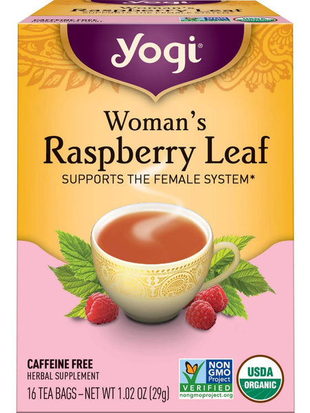 ** 12 PACK ** Yogi, Woman's Raspberry Leaf, 16 Tea Bags