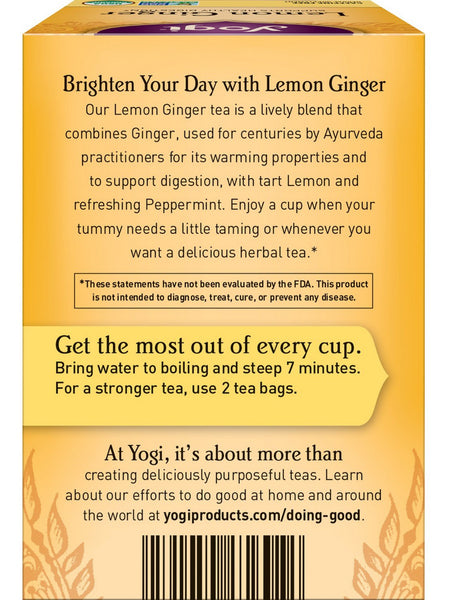 Yogi, Lemon Ginger, 16 Tea Bags