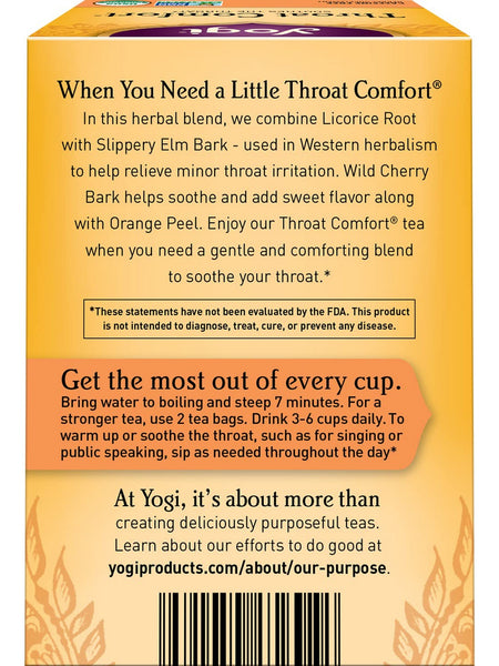 Yogi, Throat Comfort, 16 Tea Bags