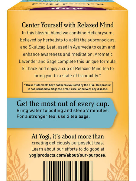 Yogi, Relaxed Mind, 16 Tea Bags