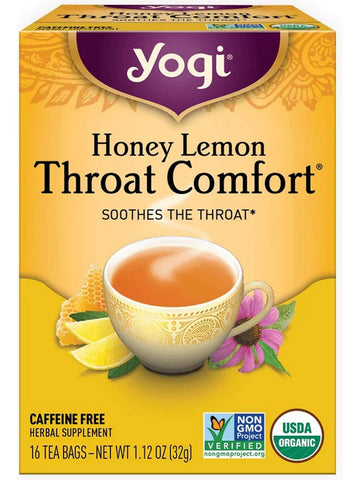 ** 12 PACK ** Yogi, Honey Lemon Throat Comfort, 16 Tea Bags