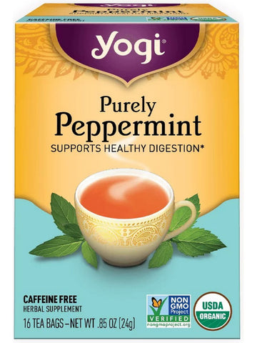 ** 12 PACK ** Yogi, Purely Peppermint, 16 Tea Bags
