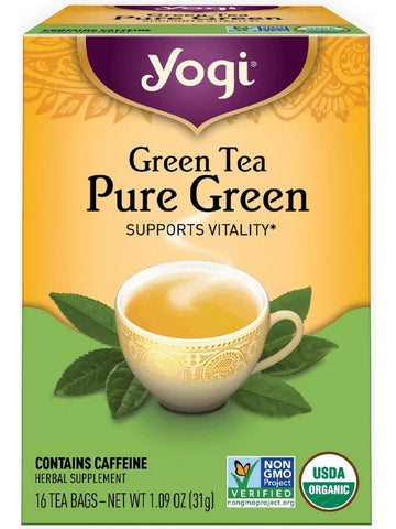 ** 12 PACK ** Yogi, Green Tea Pure Green, 16 Tea Bags