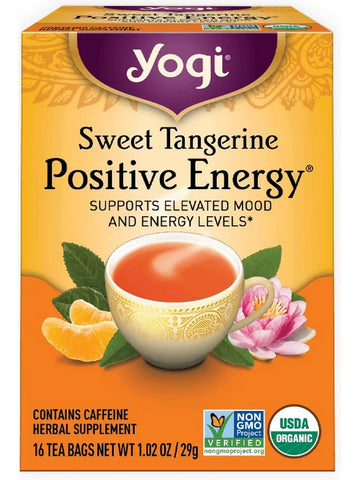 ** 12 PACK ** Yogi, Sweet Tangerine Positive Energy, 16 Tea Bags