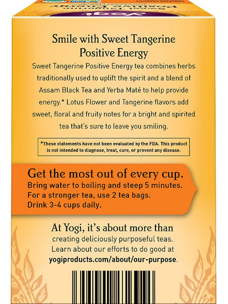 Yogi, Sweet Tangerine Positive Energy, 16 Tea Bags