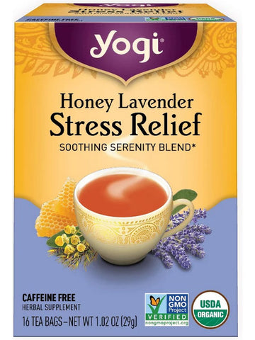 ** 12 PACK ** Yogi, Honey Lavender Stress Relief, 16 Tea Bags