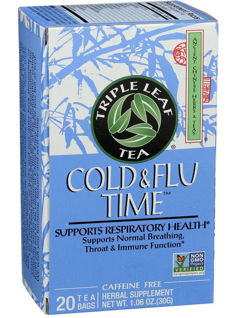 Cold & Flu Time Herbal Tea, 20 tea bags, Triple Leaf Tea