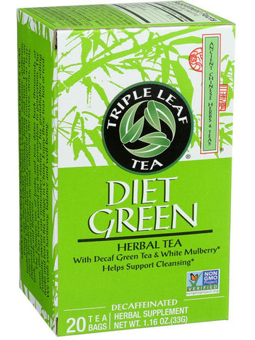 Diet Green Herbal Tea, 20 tea bags, Triple Leaf Tea