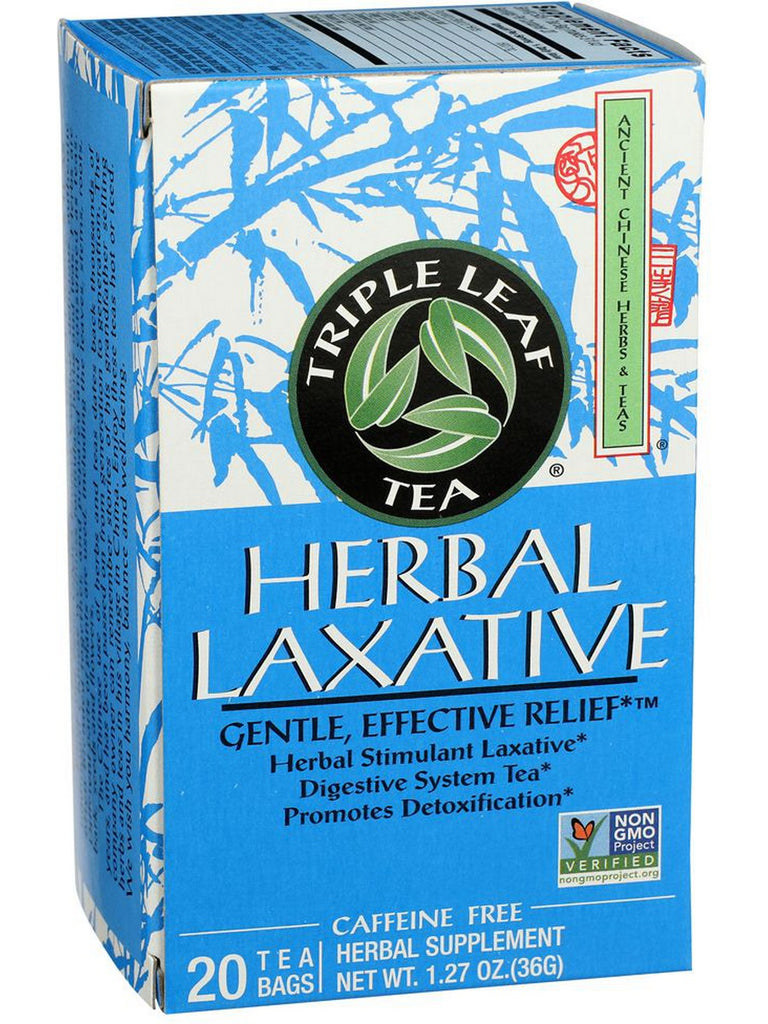 Herbal Laxative Tea, 20 tea bags, Triple Leaf Tea