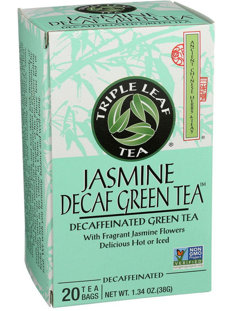 Jasmine Decaf Green Tea, 20 tea bags, Triple Leaf Tea