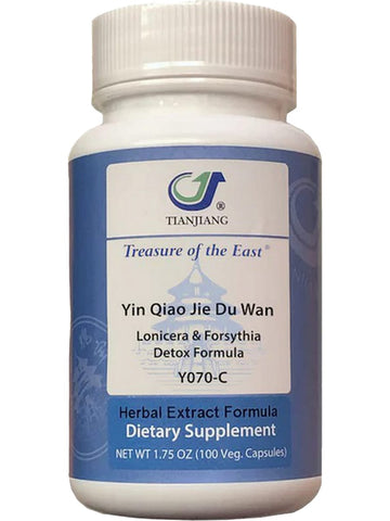 Treasure of the East, Yin Qiao Jie Du Wan, Lonicera & Forsythia Detox Combination, 100 Vegetarian Capsules